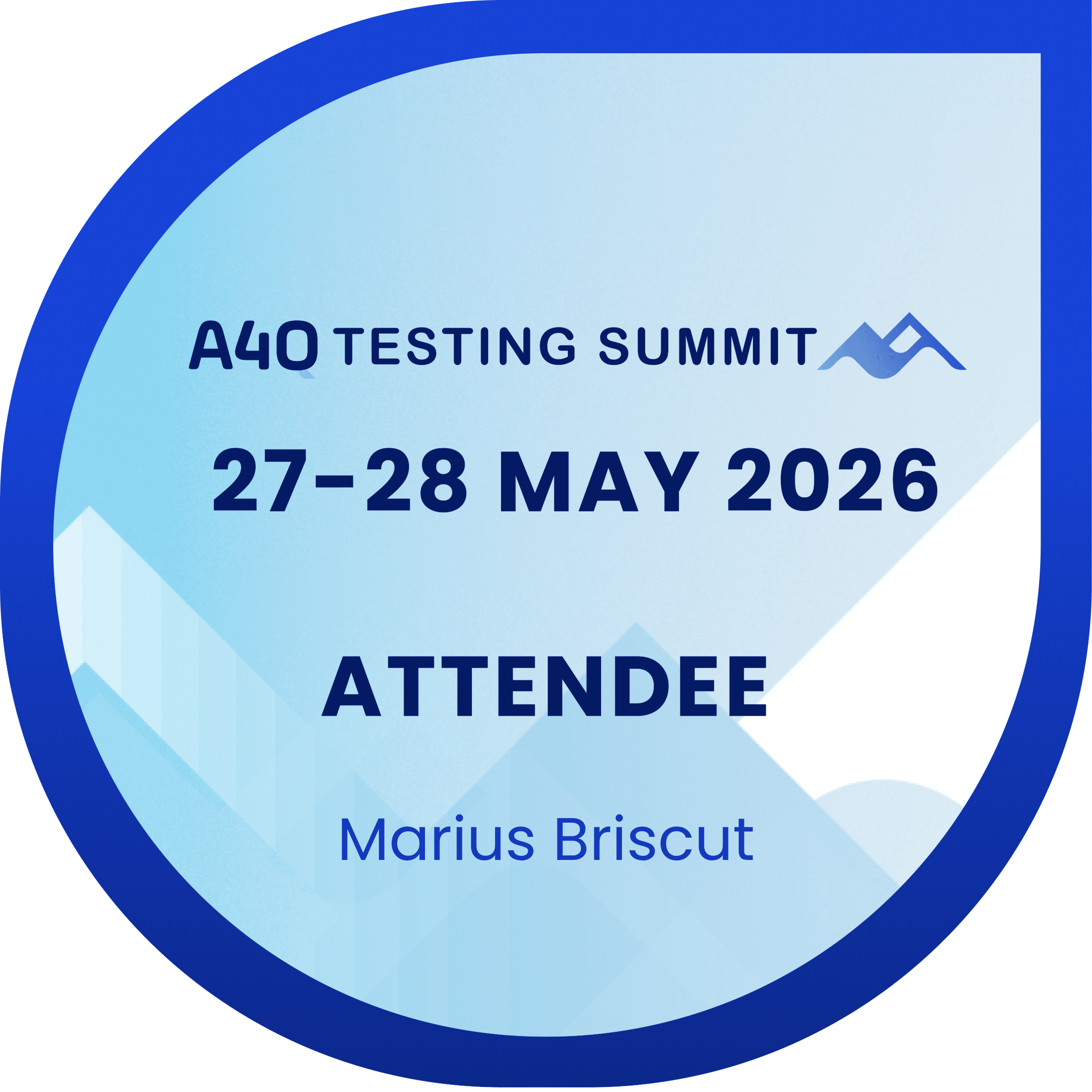A4Q Testing Summit 2026 - Attendance Badge