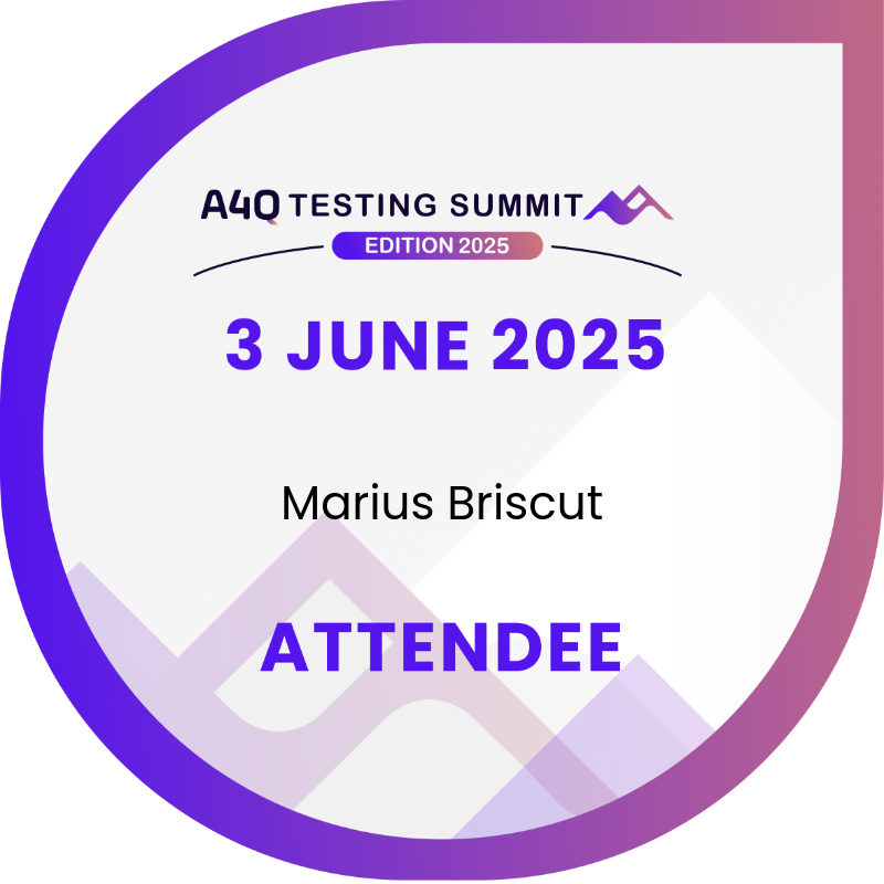 A4Q Testing Summit 2025 - Attendance Badge